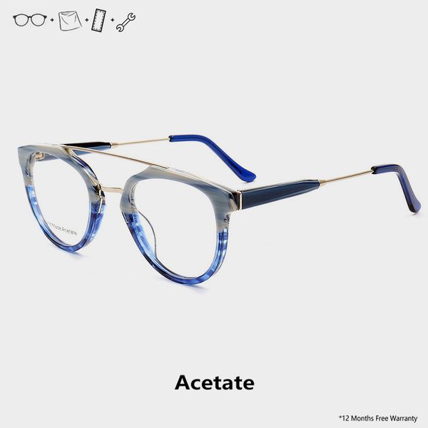 blue light glasses frame acetate clear pilot eyeglasses japan men women vintage round eyewear handmade transparent glasses, Black
blue light glasses frame acetate clear pilot eyeglasses japan men women vintage round eyewear handmade transparent glasses, Black