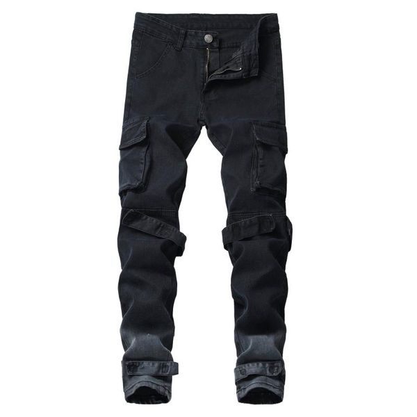 mens denim jeans solid color pockets washed casual full-length stretch slim cowboy pencil pants male asian size, Blue
mens denim jeans solid color pockets washed casual full-length stretch slim cowboy pencil pants male asian size, Blue