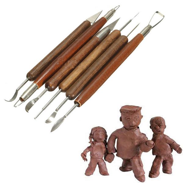 6 pieces/set of sharp clay sculpture wax carving pottery tools shaping machine wooden handle diy ceramic clay sculpture tools
6 pieces/set of sharp clay sculpture wax carving pottery tools shaping machine wooden handle diy ceramic clay sculpture tools