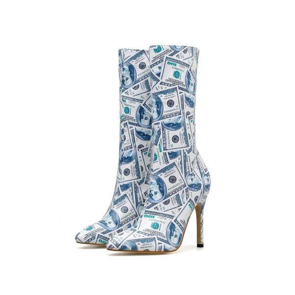 2020 boots women money printed autumn mid tube boot leather fashion show lady high heel stiletto heels shoes highstreet, Black
2020 boots women money printed autumn mid tube boot leather fashion show lady high heel stiletto heels shoes highstreet, Black