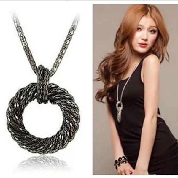 big circle round long necklaces for women vintage choker necklaces & pendants female sweater chain jewelry fashion accessories, Silver
big circle round long necklaces for women vintage choker necklaces & pendants female sweater chain jewelry fashion accessories, Silver