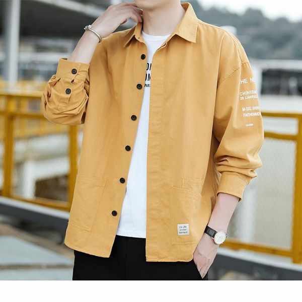men's coat spring and autumn 2020 thin long-sleeved shirt male korean version of the popular young youth cotton shirt dress, Black;brown
men's coat spring and autumn 2020 thin long-sleeved shirt male korean version of the popular young youth cotton shirt dress, Black;brown