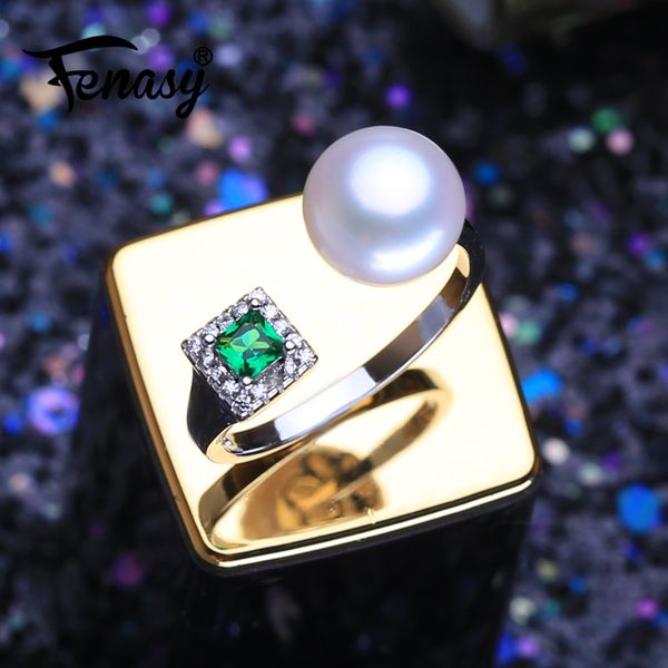 fenasy trendy green stones 925 sterling silver ring with genuine natural freshwater pearl bohemian emerald rings for women, Golden;silver
fenasy trendy green stones 925 sterling silver ring with genuine natural freshwater pearl bohemian emerald rings for women, Golden;silver