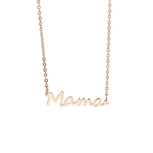 10pcs stainless steel mama necklace mom's days gift, Silver