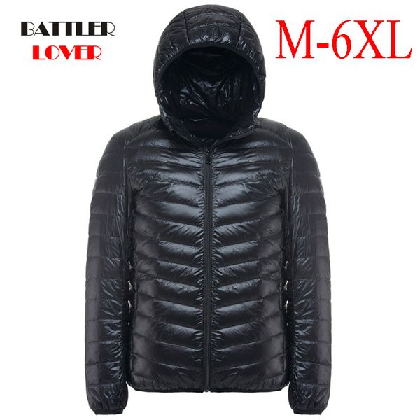 brand autumn winter light down jacket men's fashion hooded short large ultra-thin lightweight youth slim coat plus size m-6xl, Black
brand autumn winter light down jacket men's fashion hooded short large ultra-thin lightweight youth slim coat plus size m-6xl, Black