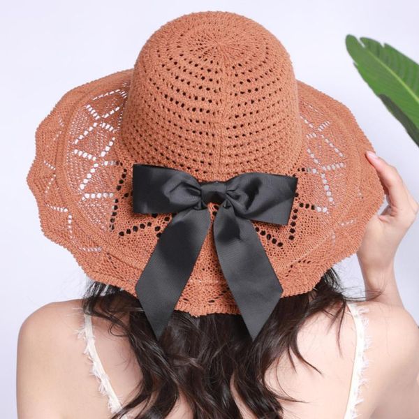 wide brim hats summer big bow sun hat women cotton knit sunscreen caps wild beach cap foldable hollow knited girls lady casual harajuku, Blue;gray
wide brim hats summer big bow sun hat women cotton knit sunscreen caps wild beach cap foldable hollow knited girls lady casual harajuku, Blue;gray