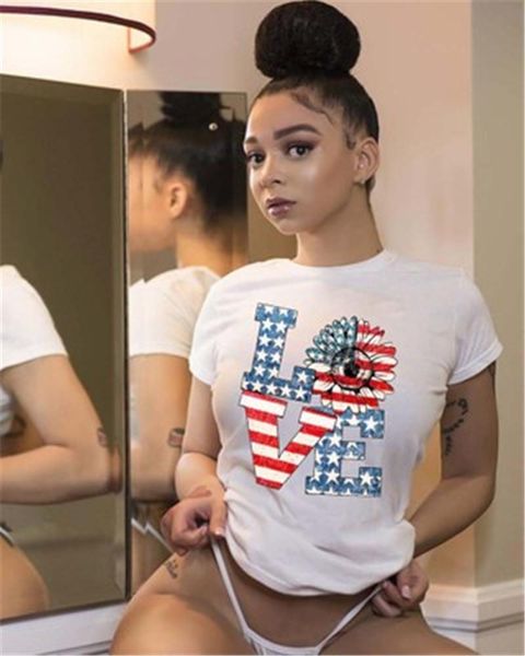 american independence day women t-shirt fashion new lips printing loose tee summer designer female round neck short sleeve tshirt, White
american independence day women t-shirt fashion new lips printing loose tee summer designer female round neck short sleeve tshirt, White