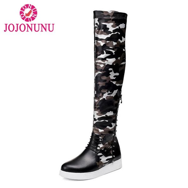 fitwee new women flats boots rivets winter thigh high boots patchwork fur warm women shoes fashion classic size 34-39, Black
fitwee new women flats boots rivets winter thigh high boots patchwork fur warm women shoes fashion classic size 34-39, Black