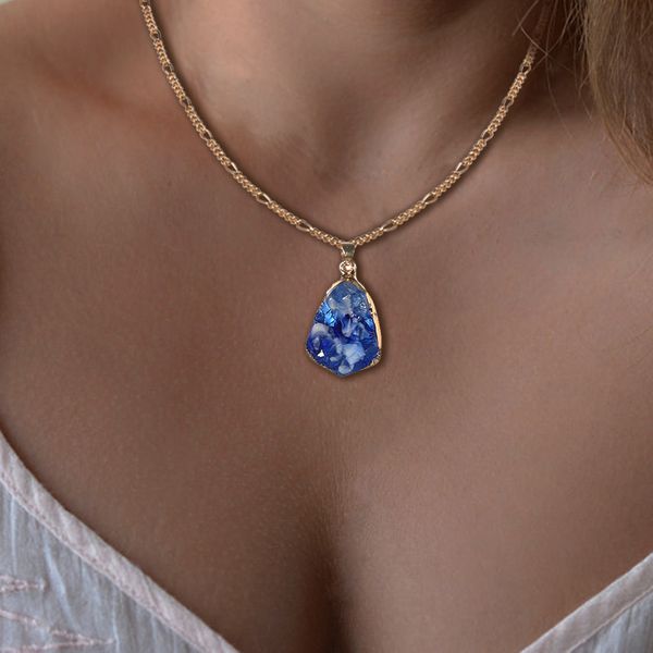 6 colors simple water drop irregular gem chain gold pendant long necklace female retro jewelry accessories, Silver
6 colors simple water drop irregular gem chain gold pendant long necklace female retro jewelry accessories, Silver