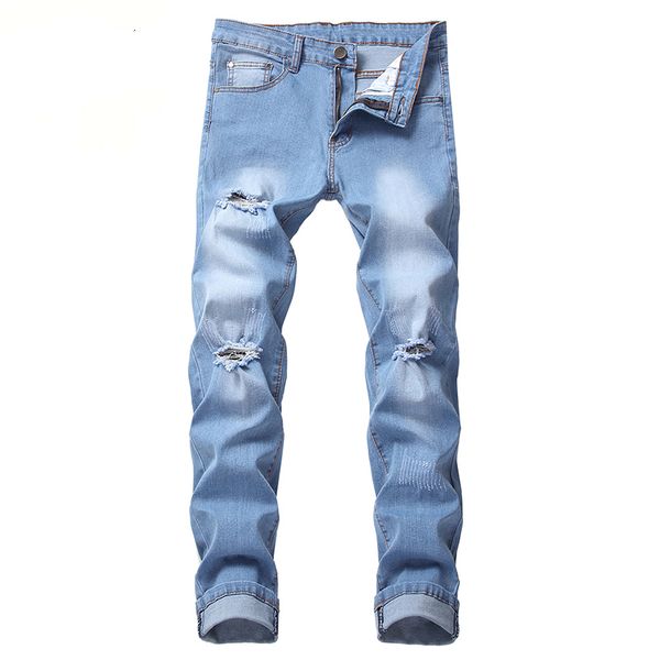 male cowboy demin destroyed light blue pants male ripped jeans men patchwork hollow ripped holes
male cowboy demin destroyed light blue pants male ripped jeans men patchwork hollow ripped holes