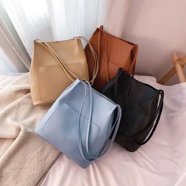 2020 summer casual bags for women female soft pu leather shoulder solid handbag high capacity lady fashion retro bucket bag
2020 summer casual bags for women female soft pu leather shoulder solid handbag high capacity lady fashion retro bucket bag