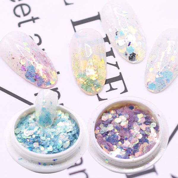1 box nail art mermaid glitter flakes sparkly 3d hexagon sequins spangles polish powder dust manicure diy nails decorations, Silver;gold
1 box nail art mermaid glitter flakes sparkly 3d hexagon sequins spangles polish powder dust manicure diy nails decorations, Silver;gold