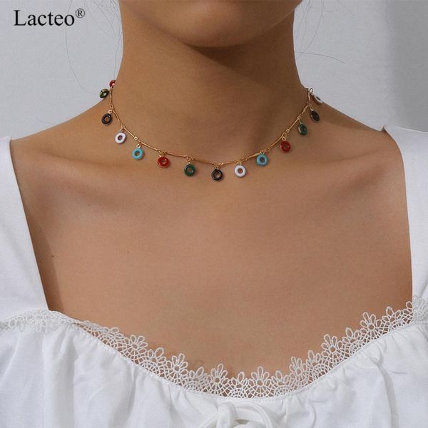 lacteo bohemian colorful copper round circle pendant necklace 2020 fashion summer beach choker necklace jewelry for women gifts, Silver
lacteo bohemian colorful copper round circle pendant necklace 2020 fashion summer beach choker necklace jewelry for women gifts, Silver
