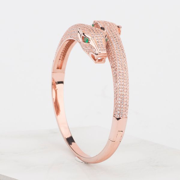 woman rose gold diamond animal open bangle charms wedding jewelry women leopard two head bangles, Black
woman rose gold diamond animal open bangle charms wedding jewelry women leopard two head bangles, Black