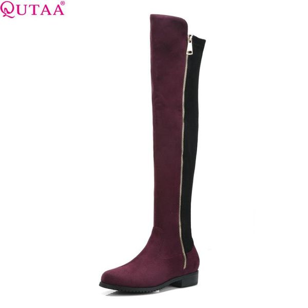 boots qutaa 2021 women over the knee hig platform square heel fashion winter shoes motorcycle big size 34-43, Black
boots qutaa 2021 women over the knee hig platform square heel fashion winter shoes motorcycle big size 34-43, Black