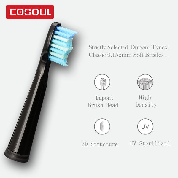 original cosoul electric toothbrush heads black white tooth brush replacement heads deeply clean whiten oral healthy care
original cosoul electric toothbrush heads black white tooth brush replacement heads deeply clean whiten oral healthy care