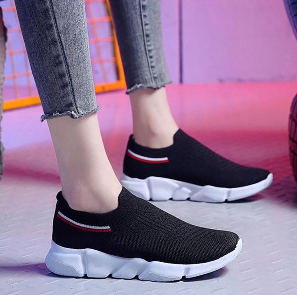 women sneakers knitted casual slip on female flat shoes mesh soft walking footwear women loafer shoes 35-42, Black
women sneakers knitted casual slip on female flat shoes mesh soft walking footwear women loafer shoes 35-42, Black