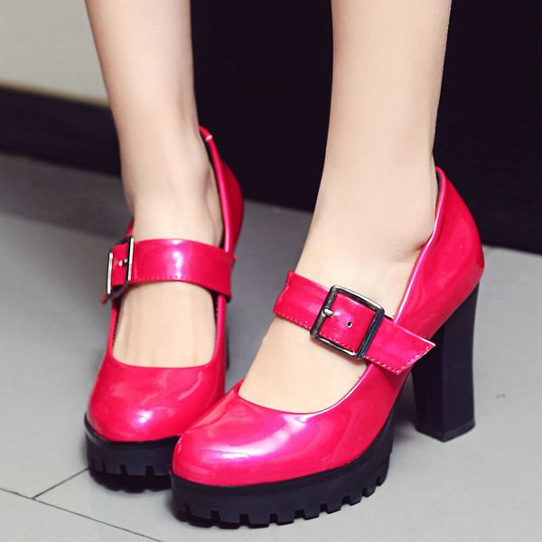 agodor platform high heel mary janes pumps for women square heel patent leather pumps for ladies shoes all match 34-43, Black
agodor platform high heel mary janes pumps for women square heel patent leather pumps for ladies shoes all match 34-43, Black