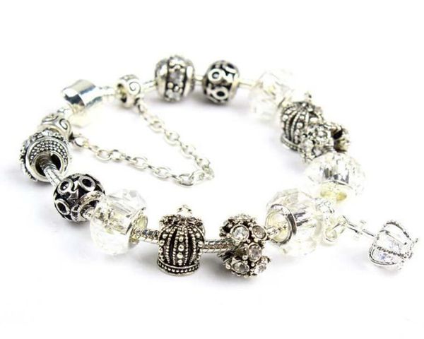 18 19 20 21cm charm bracelet 925 silver plated bracelets royal crown accessories purple crystal bead diy wedding jewelry with box, Golden;silver
18 19 20 21cm charm bracelet 925 silver plated bracelets royal crown accessories purple crystal bead diy wedding jewelry with box, Golden;silver