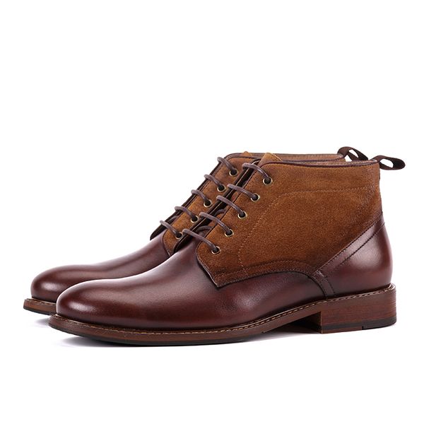 new men basic boots autumn and winter high help men's shoes genuine leather handmade man casual lace-up ankle boots, Black
new men basic boots autumn and winter high help men's shoes genuine leather handmade man casual lace-up ankle boots, Black