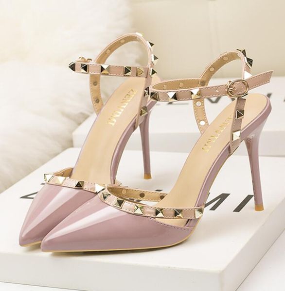 high heels women rivet joker fine documentary fairy shoes baotou sandal shoes tangerine summer wind, Black
high heels women rivet joker fine documentary fairy shoes baotou sandal shoes tangerine summer wind, Black