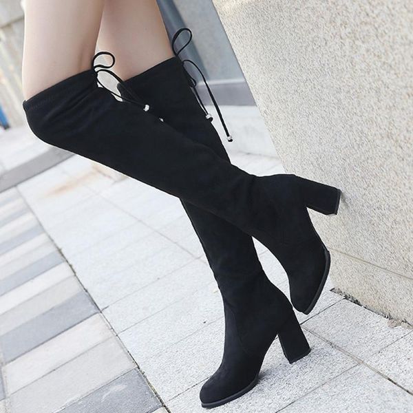 boots women fashion slim leisure solid over the knee high suede chunky heels thigh-high booties shoes #823, Black
boots women fashion slim leisure solid over the knee high suede chunky heels thigh-high booties shoes #823, Black