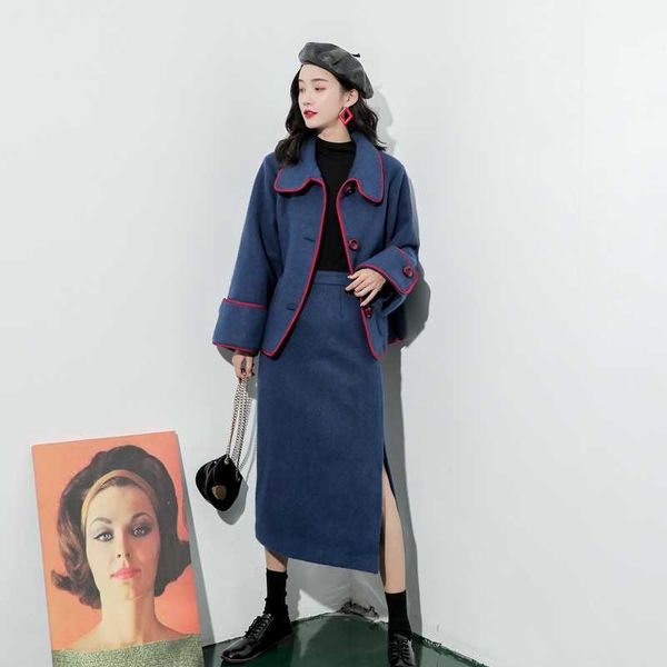 урожай женщины шерсть смеси wind немного коротки сек outfit пальто верхняя одежда blue coat 2256, Black
урожай женщины шерсть смеси wind немного коротки сек outfit пальто верхняя одежда blue coat 2256, Black