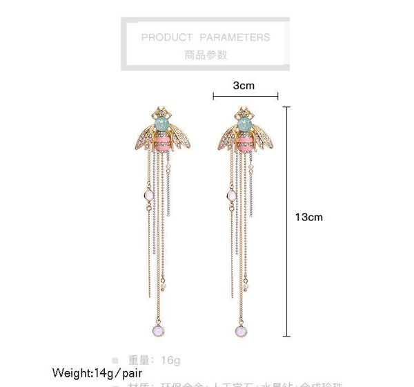 creative long ring tassel earrings 925 sterling silver cute bee drop long dangle white tassel earrings for women jewelry for teen girls01, Golden;silver
creative long ring tassel earrings 925 sterling silver cute bee drop long dangle white tassel earrings for women jewelry for teen girls01, Golden;silver