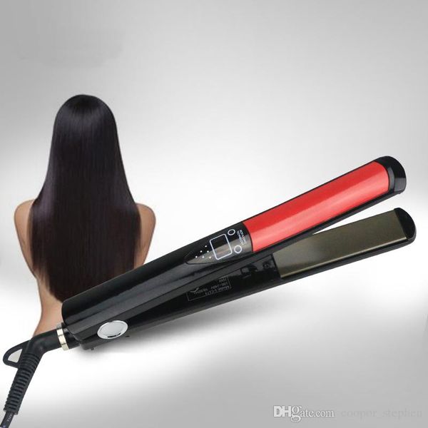 1 inch tourmaline ceramic hair straightener with mch heater and lcd display fast straightening salon styling tools retail box packing, Black
1 inch tourmaline ceramic hair straightener with mch heater and lcd display fast straightening salon styling tools retail box packing, Black
