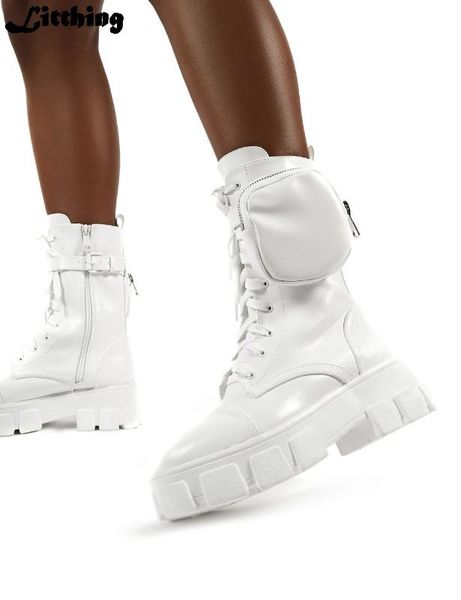 women pocket boot lace up ladies ankle boots female buckle strap black chunky sole pouch ankle boots woman platform shoe
women pocket boot lace up ladies ankle boots female buckle strap black chunky sole pouch ankle boots woman platform shoe