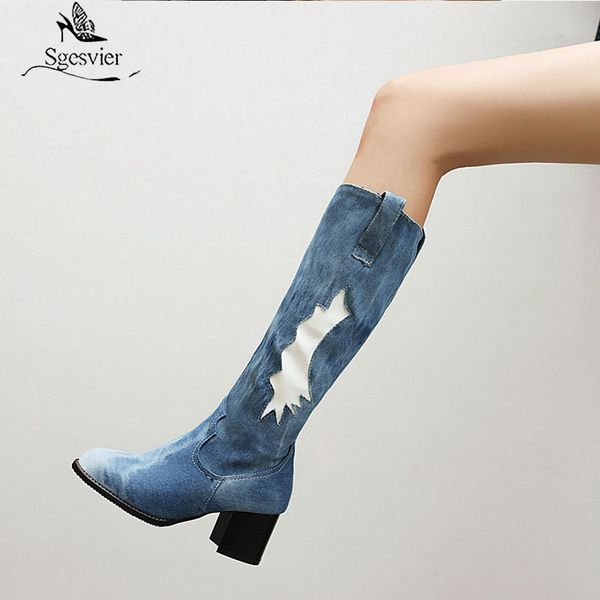 sgesvier black blue denim long high heel western cowboy boots for women sewing knight tall knee high ladies boots shoes
sgesvier black blue denim long high heel western cowboy boots for women sewing knight tall knee high ladies boots shoes