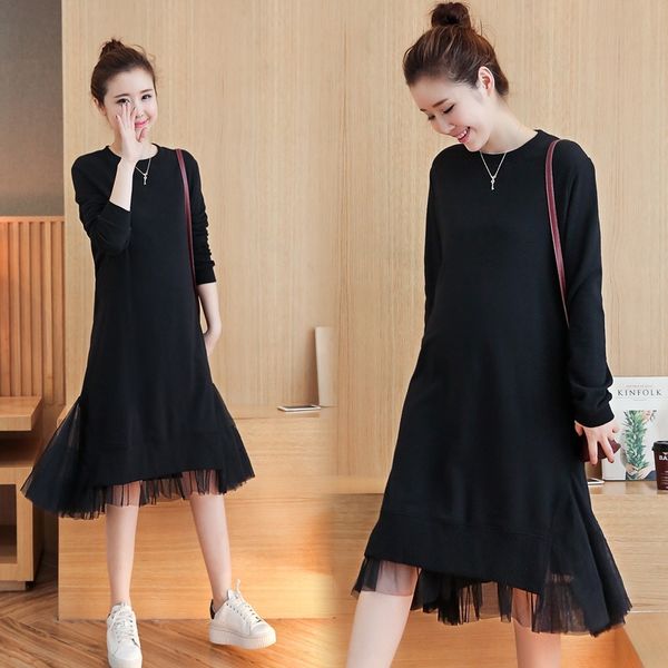 pregnant women's spring and autumn 2020 clothes maternity clothes lace dress maternity dress new pregnant trendy mom spring loose long, Black
pregnant women's spring and autumn 2020 clothes maternity clothes lace dress maternity dress new pregnant trendy mom spring loose long, Black