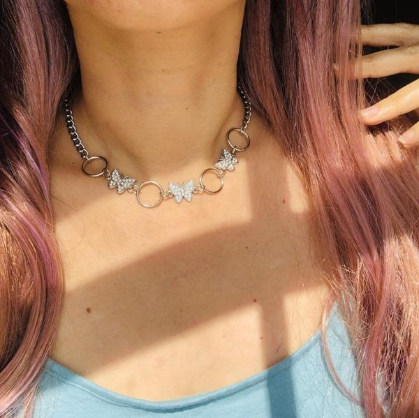 chokers european and american ins super fire crystal letter pin butterfly clavicle necklace ornament, Golden;silver
chokers european and american ins super fire crystal letter pin butterfly clavicle necklace ornament, Golden;silver