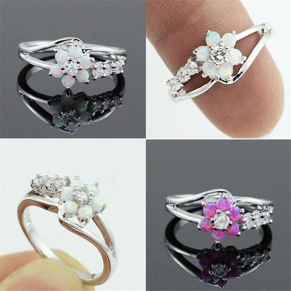 new vintage silver handmade opal flower rings for women wedding engagement ring fashion cz zircon ring, Golden;silver
new vintage silver handmade opal flower rings for women wedding engagement ring fashion cz zircon ring, Golden;silver