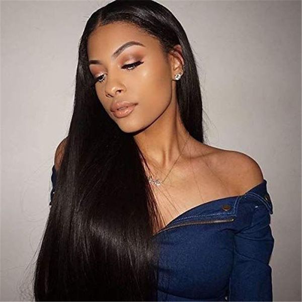 30inches long straight hair 360 lace frontal human hiar wigs natural hairline preplucked glueless wig with baby hair for women, Black
30inches long straight hair 360 lace frontal human hiar wigs natural hairline preplucked glueless wig with baby hair for women, Black