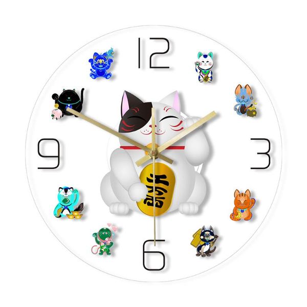 maneki neko fortune kitty cartoon wall clock japanese beckoning cats non ticking wall watch cute lucky cat timepiece home decor
maneki neko fortune kitty cartoon wall clock japanese beckoning cats non ticking wall watch cute lucky cat timepiece home decor