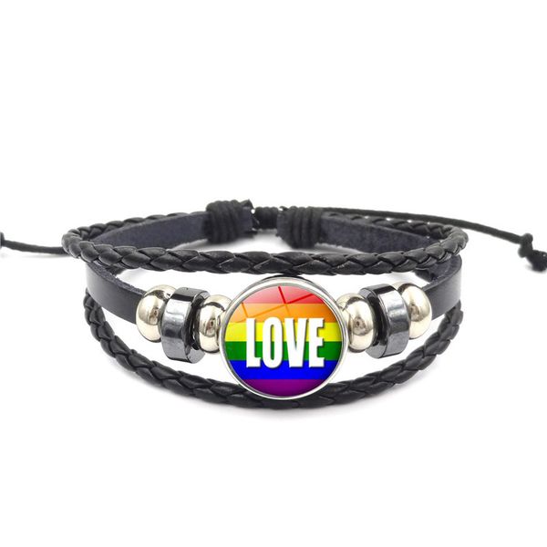 lesbian pride black leather bracelet gay pride rainbow flag glass buckle multilayer braided bracelet men women jewelry gifts, Golden;silver
lesbian pride black leather bracelet gay pride rainbow flag glass buckle multilayer braided bracelet men women jewelry gifts, Golden;silver