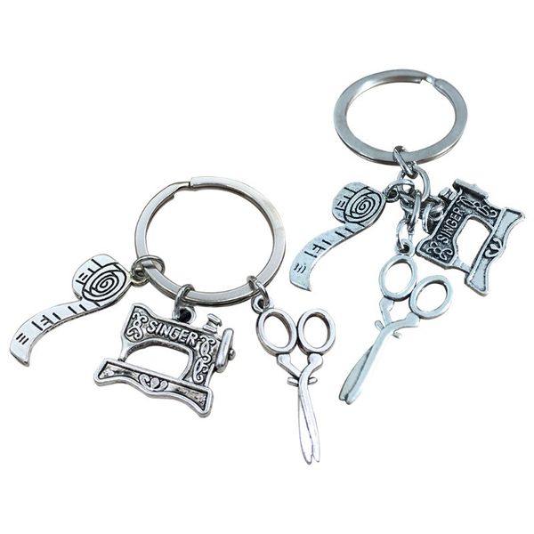 2020 new fashion creative sewing machine tape measure scissors keychain diy pendant jewel, Silver
2020 new fashion creative sewing machine tape measure scissors keychain diy pendant jewel, Silver