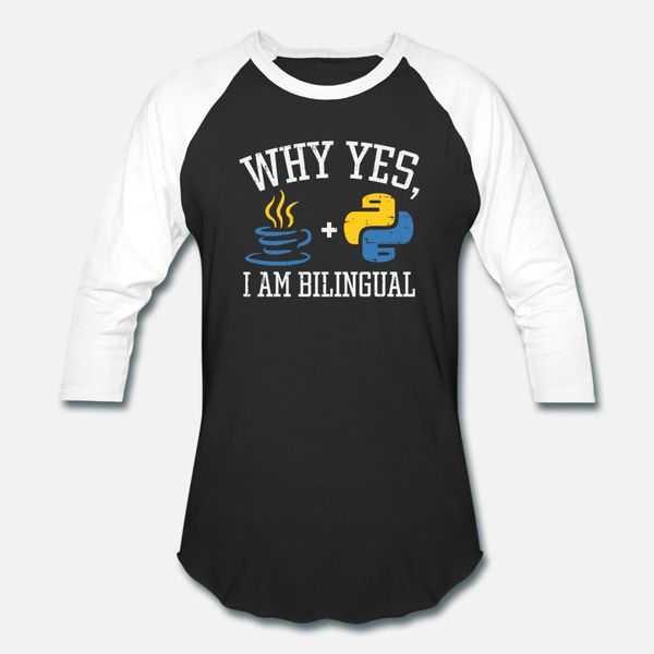 why yes i am bilingual for computer programmer t shirt men knitted tee shirt euro size s-3xl family crazy fashion spring kawaii shirt
why yes i am bilingual for computer programmer t shirt men knitted tee shirt euro size s-3xl family crazy fashion spring kawaii shirt
