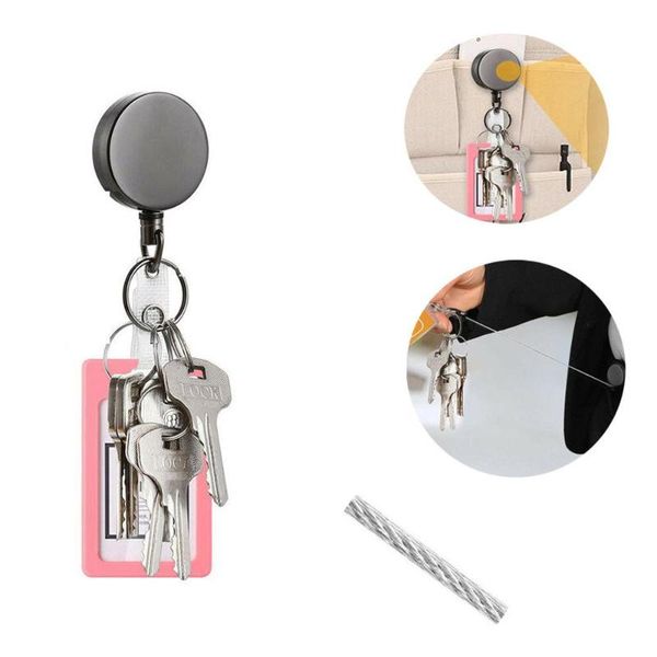 40-70mm keyrings wire rope anti lost keychain retractable key ring finder car keychains storage #718, Silver
40-70mm keyrings wire rope anti lost keychain retractable key ring finder car keychains storage #718, Silver