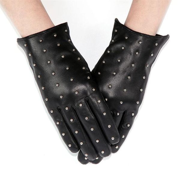 five fingers gloves fashion beaded black mittens women soft sheepskin warm winter, Blue;gray
five fingers gloves fashion beaded black mittens women soft sheepskin warm winter, Blue;gray