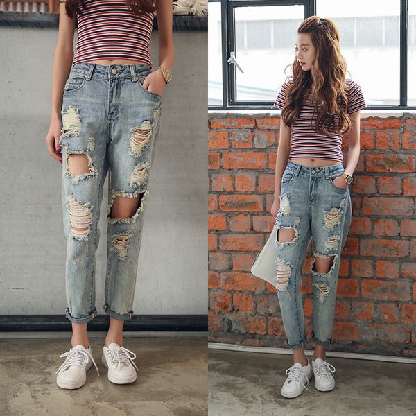 hole jeans women's nine-point pants 2020 summer new korean version of the high waist slim fit harlan pants, Blue
hole jeans women's nine-point pants 2020 summer new korean version of the high waist slim fit harlan pants, Blue