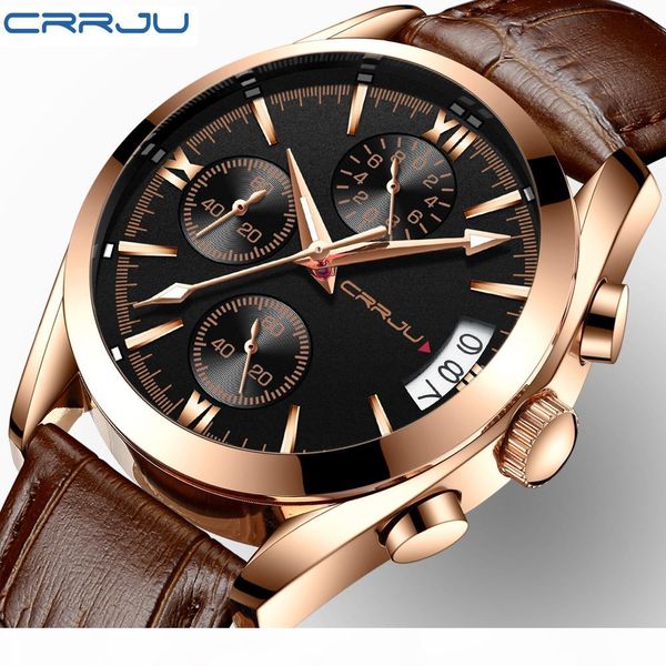 crrju mens watches quartz gold watch men casual leather business waterproof sport wrist watch relogio masculino, Slivery;brown
crrju mens watches quartz gold watch men casual leather business waterproof sport wrist watch relogio masculino, Slivery;brown