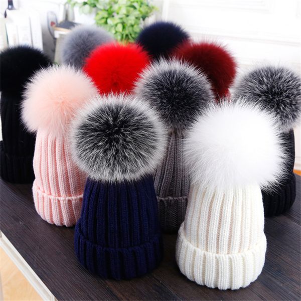 beanie/skull caps 100% natural fur ball cap pom poms winter skullies hat for women girl 's knitted beanies brand thick female, Blue;gray
beanie/skull caps 100% natural fur ball cap pom poms winter skullies hat for women girl 's knitted beanies brand thick female, Blue;gray
