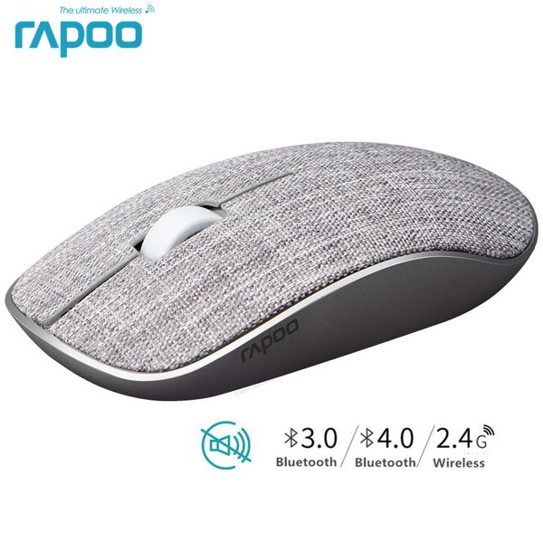 

новый rapoo m200plus multi-бесшумный режим беспроводная мышь с 1300dpi bluetooth 3.0 / 4.0 rf 2,4 ггц для трех устройств связи