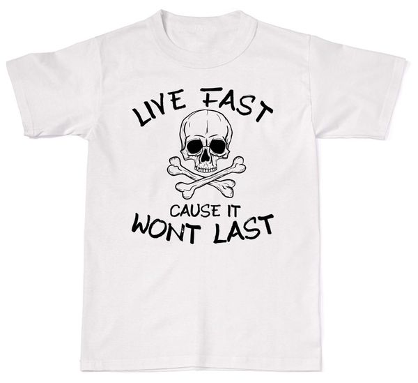 2019 summer sale fashion live fast cause it won't last biker skull bones t-shirt cotton
2019 summer sale fashion live fast cause it won't last biker skull bones t-shirt cotton