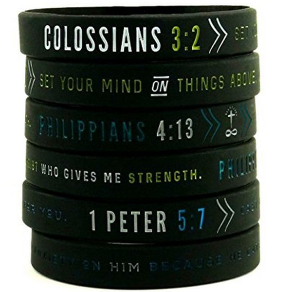 tennis 1pc believe bible verses religious christian colossians 32 philippians 413 1peter 57 sport silicone rubber bracelet wristband, Golden;silver
tennis 1pc believe bible verses religious christian colossians 32 philippians 413 1peter 57 sport silicone rubber bracelet wristband, Golden;silver