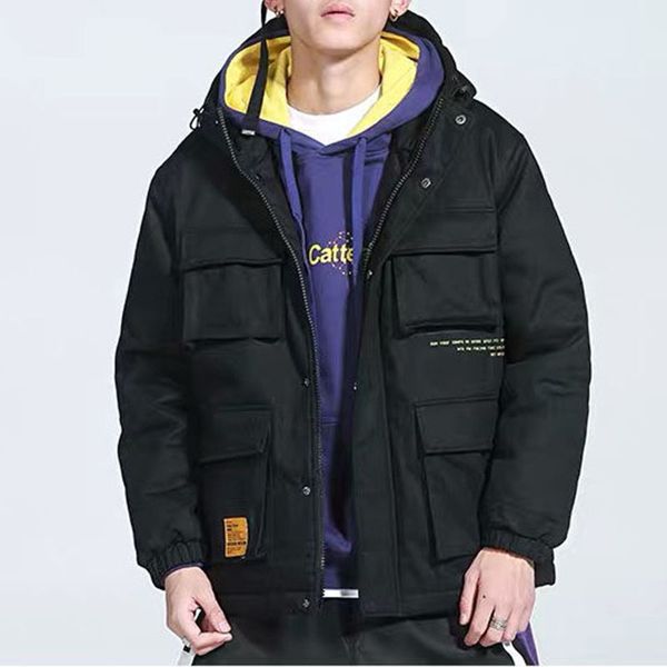 men's down & parkas winter warm mens multi-pocket harem fashion solid jacket male hooded outerwear thick thermal cotton tactical clothi, Black
men's down & parkas winter warm mens multi-pocket harem fashion solid jacket male hooded outerwear thick thermal cotton tactical clothi, Black