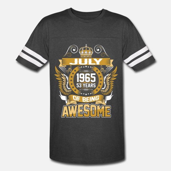 july 1965 53 years of being awesome t shirt men customize cotton crew neck fit gift new style spring family shirt, White;black
july 1965 53 years of being awesome t shirt men customize cotton crew neck fit gift new style spring family shirt, White;black
