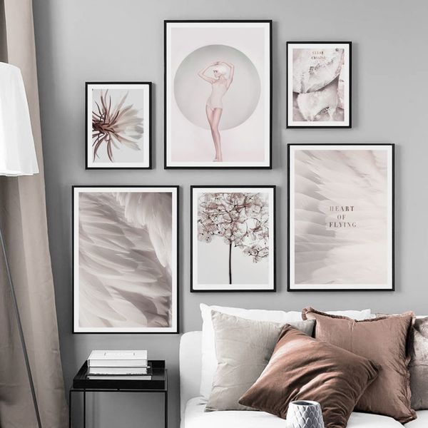 gray fashion girl flower plant feather wall art canvas painting nordic posters and prints wall pictures for living room decor
gray fashion girl flower plant feather wall art canvas painting nordic posters and prints wall pictures for living room decor